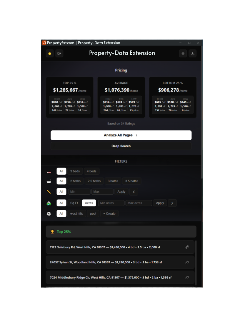 Property Extension Interface